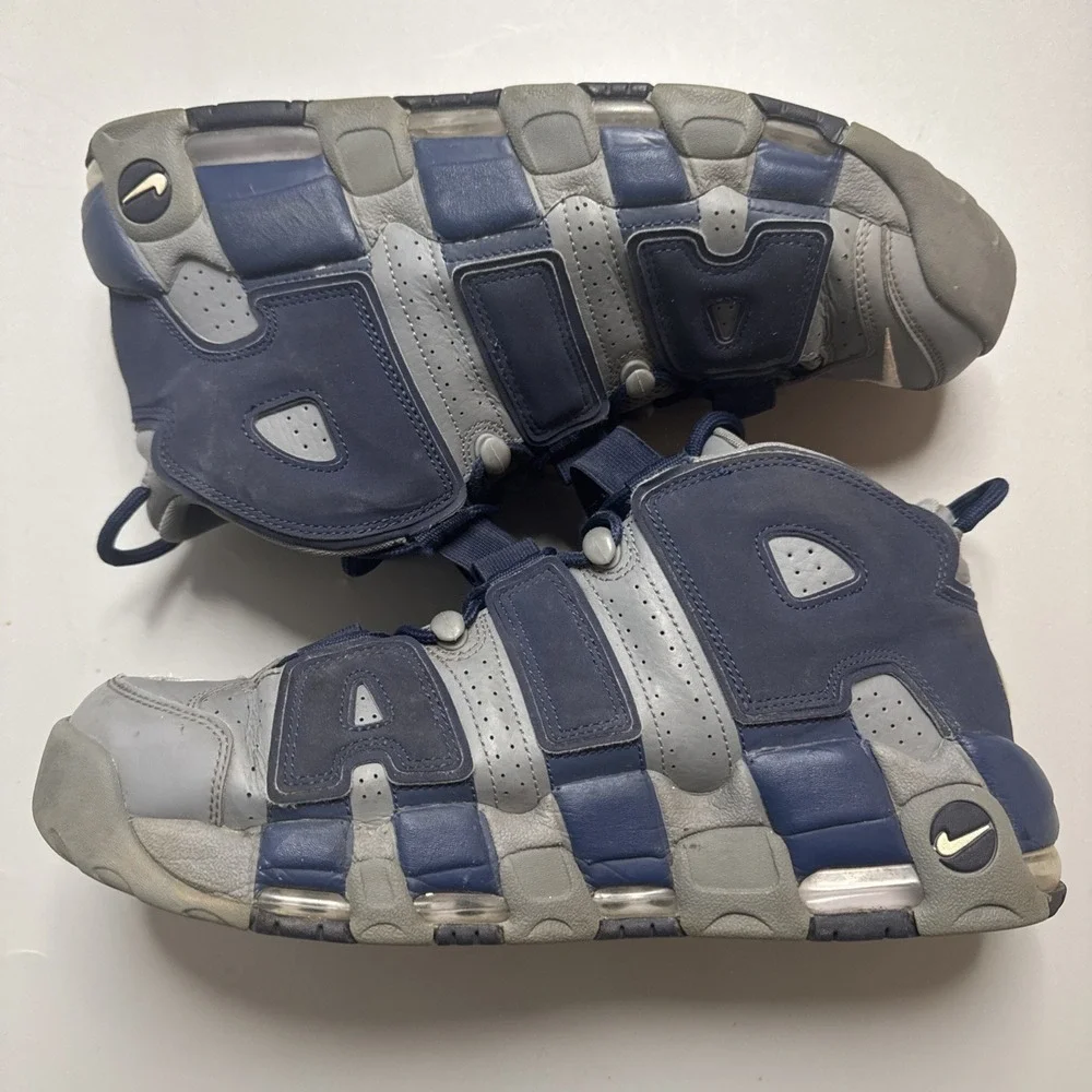 Nike Air More Uptempo 96 Mens Cool Grey Midnight Navy 921948-003 Size 12